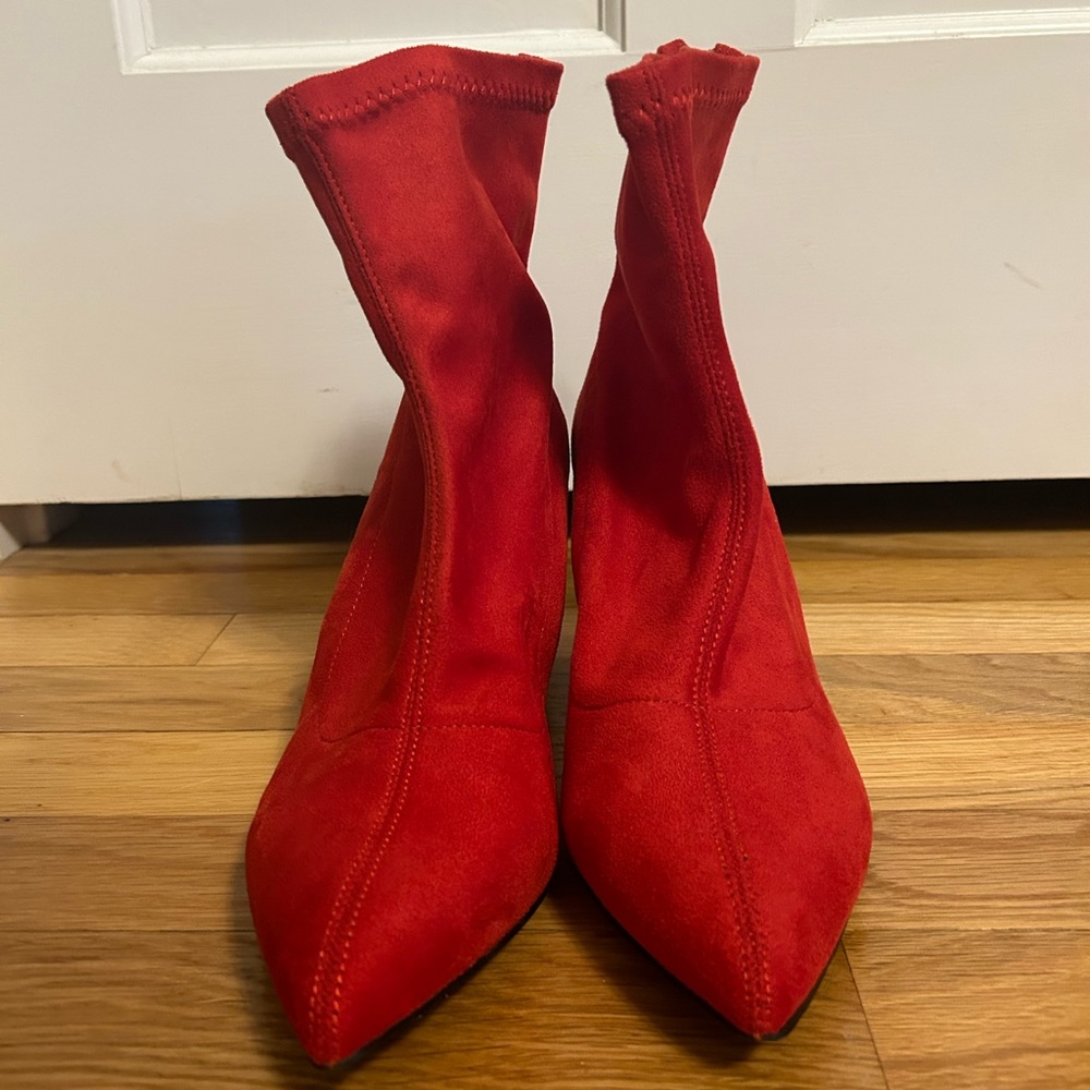 Red suede booties!!!! So cute and festive (hello V-day?!)